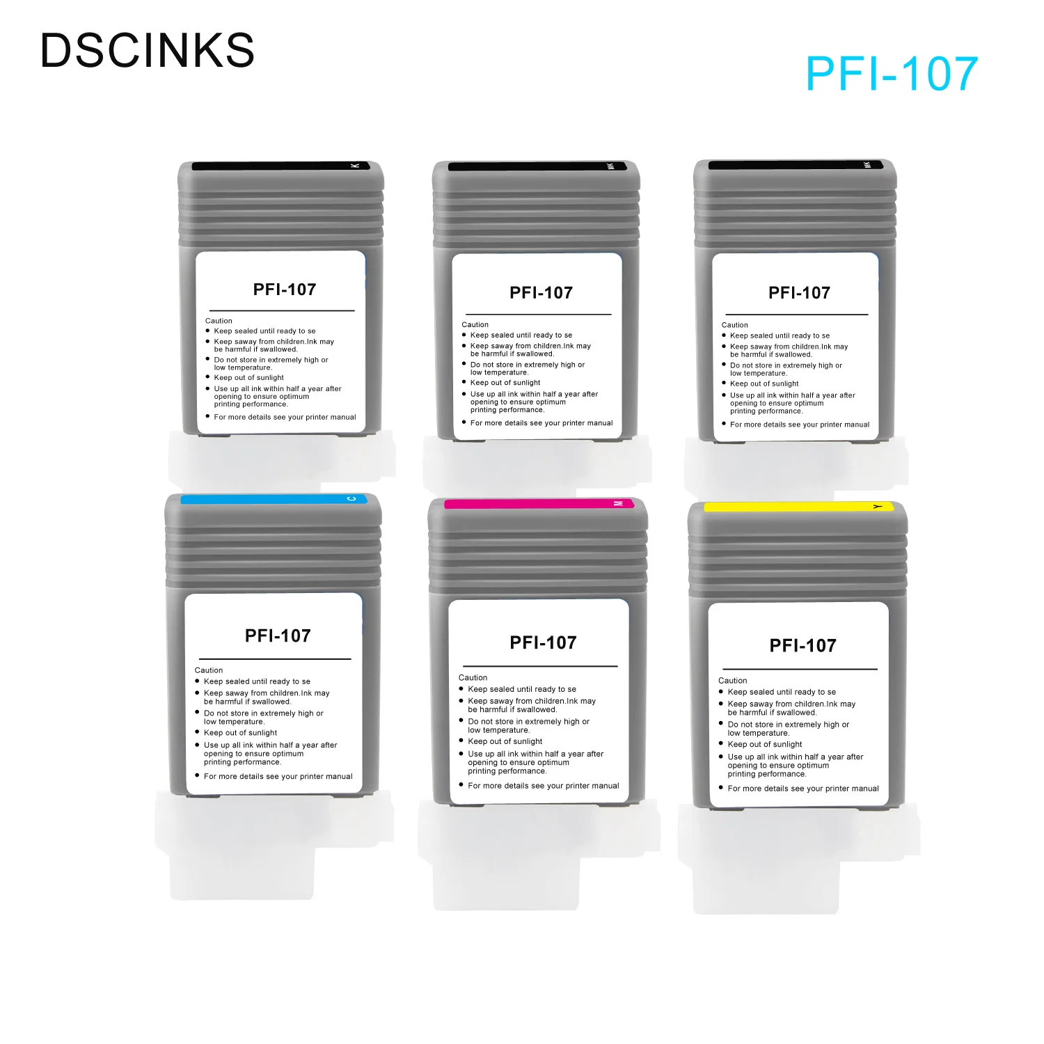 

130ML PFI-107 Compatible Ink Cartridge For Canon IPF680 IPF685 IPF770 IPF780 IPF785 IPF670 IPF 670 770 PFI107 Waterproof Pigment