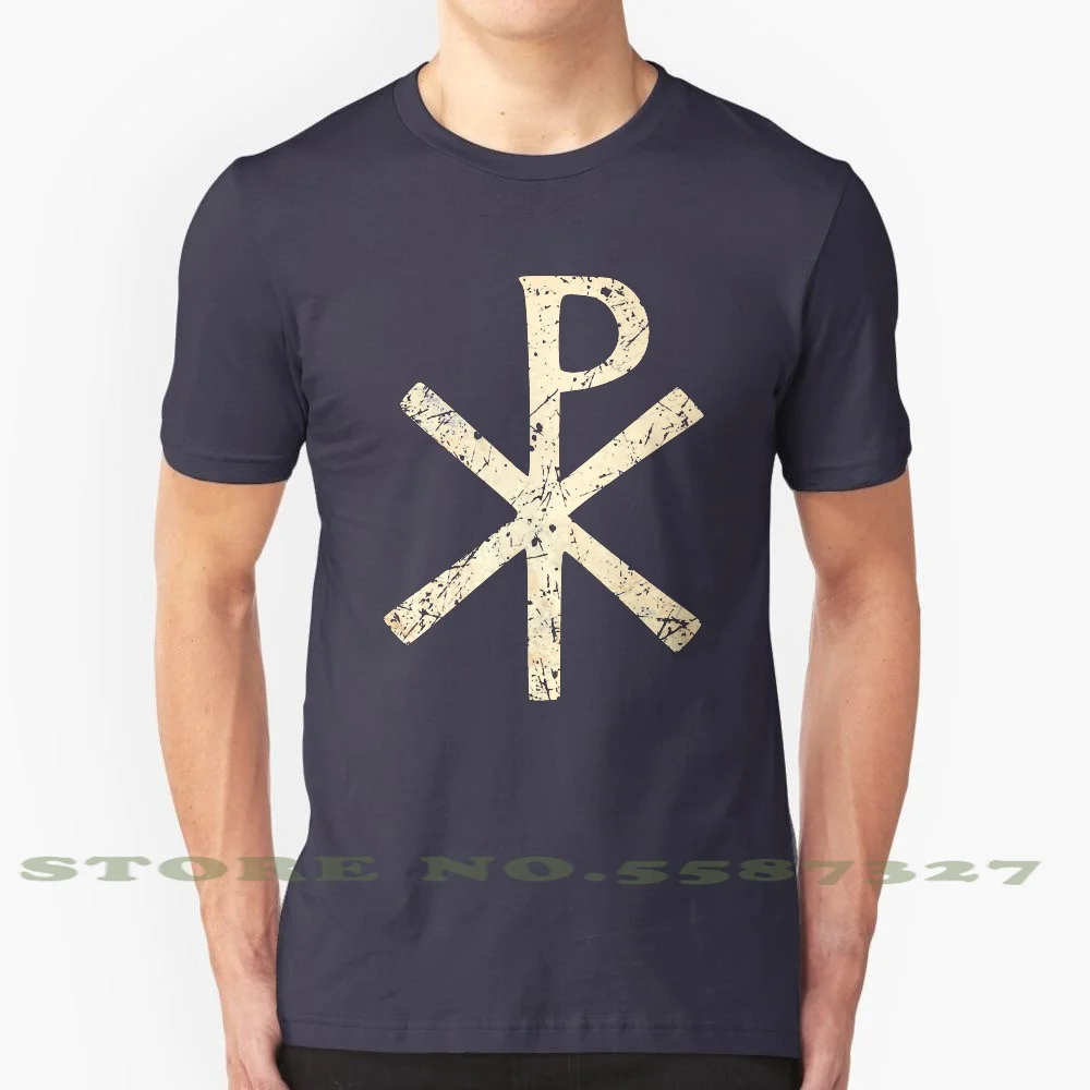 Byzantine empire chi rho 100% reine baumwolle t-shirt byzantine imperium symbol chi rho kreuz christian byzantium römisch orthodox