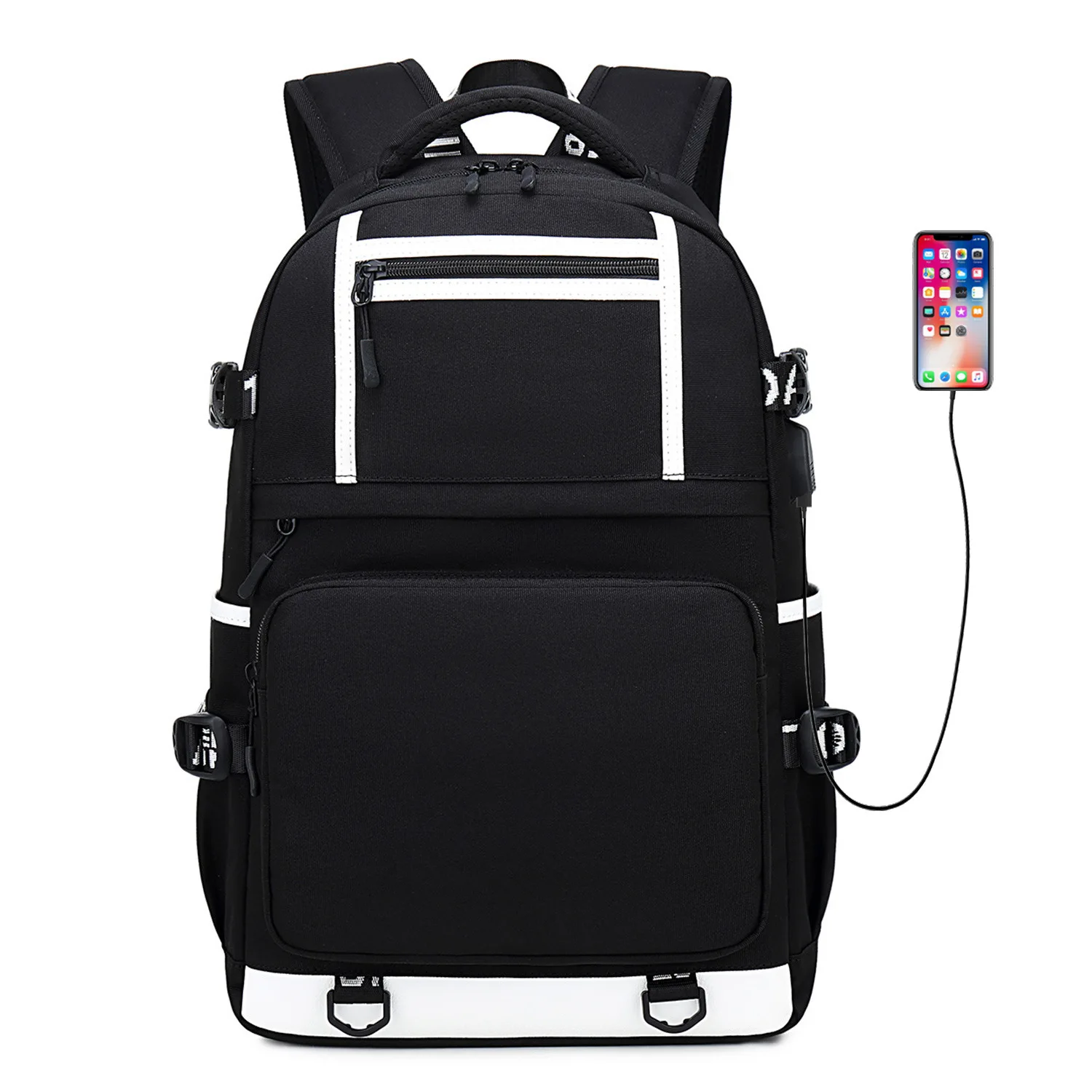 Imagem -06 - Moda Sally Face Mochila Menina Menino Mochila Grande Capacidade Portátil Bolsa de Viagem à Prova Impermeável Água Multifuncional Carregamento Usb Mochila