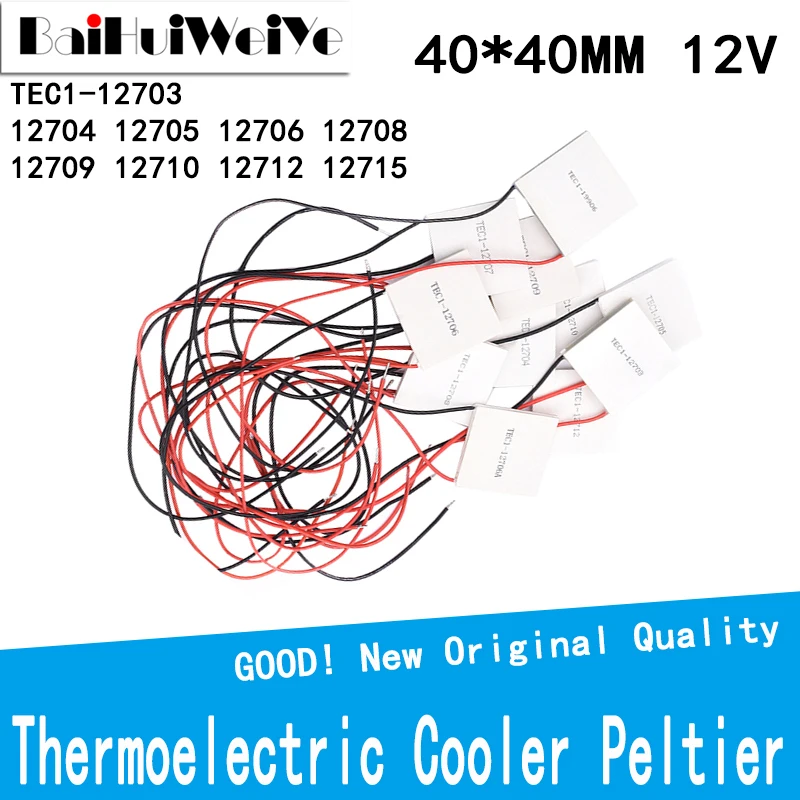 TEC1-12703 12704 12705 12706 12708  12709 12710 12712 12715 Thermoelectric Cooler Peltier 40*40MM 12V Peltier Elemente Module