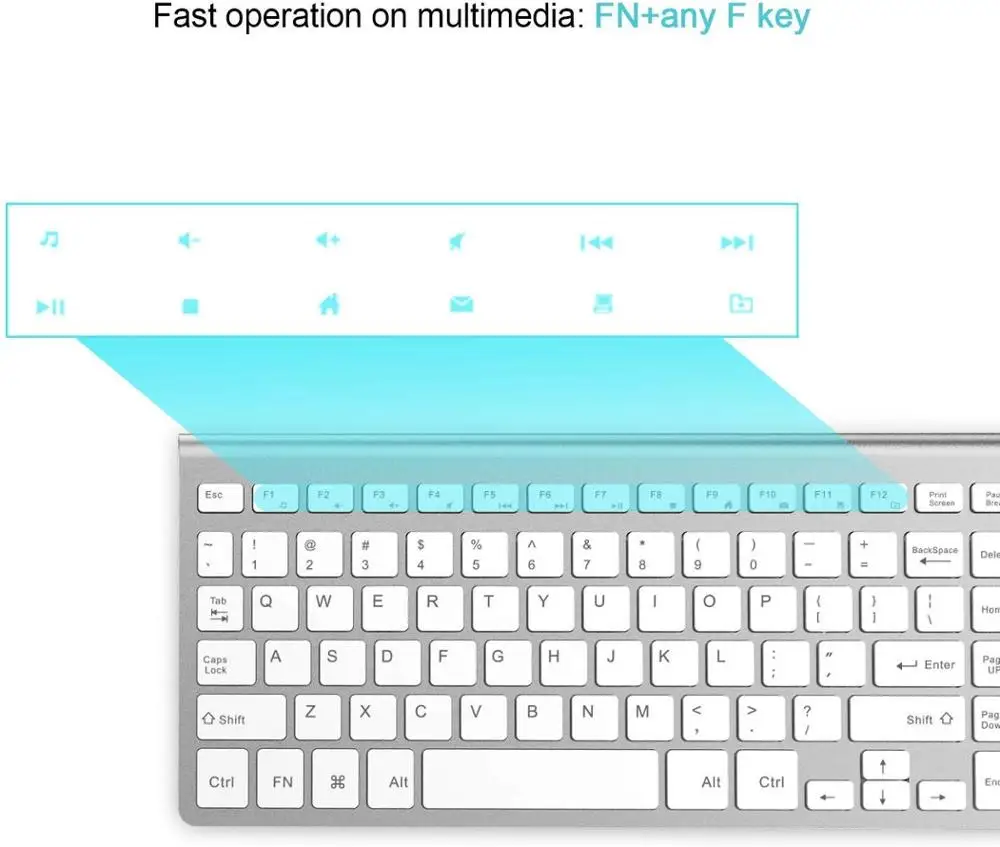 Bezprzewodowa klawiatura i mysz akumulator w pełnym rozmiarze 2400 DPI ergonomiczny kształt, amerykański, francja, hiszpański brytyjski, czarny, srebrny