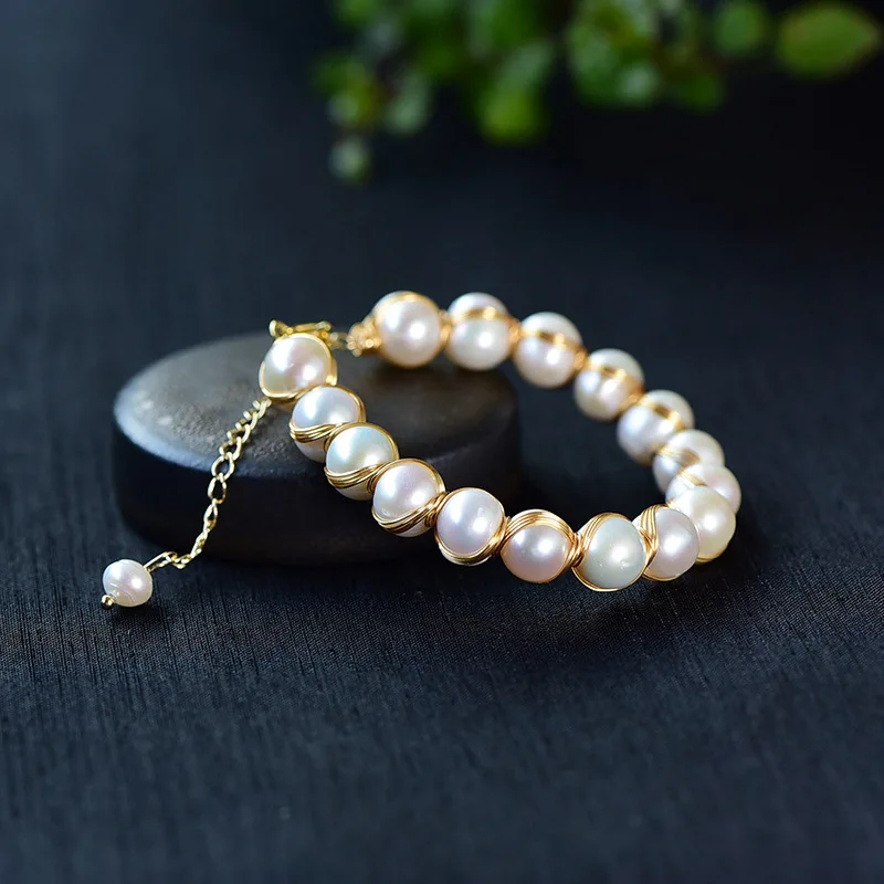 

Natural Freshwater Pearl Bracelet Chinese Style Temperament Bracelet Female Niche Design Cold Wind Girlfriends Color Retention