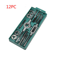 Hand Tools 20pcs High Quality Tap And Die Set Metric Thread Tap And Dies Adjustable Tap Wrench 1/8-1/2 3mm-12mm Screw Tap