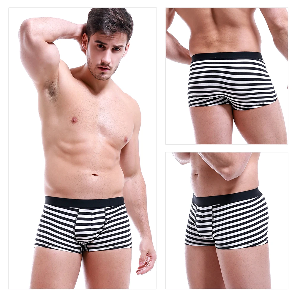Men's Underwear Plus Boxer Shorts Large Size 4XL 5XL 6XL Promotion Male Boxers Underpants Stripe Boxershorts