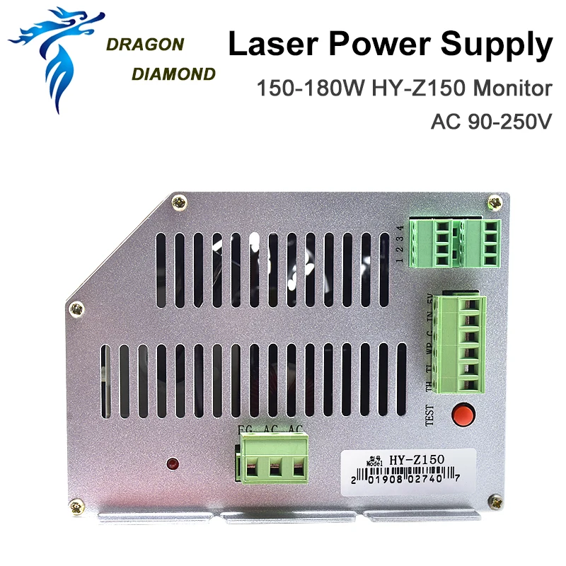 150W Co2 Laser Power Supply 150-180W With LCD Display AC 90-250V For Laser Engraver & Cutting Machine HY-Z150 Z Series