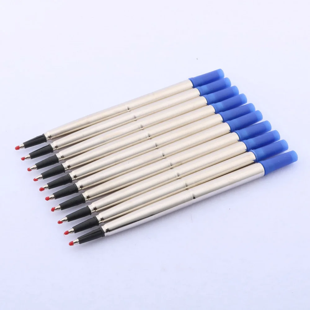 metal Rolleball Pen ink Refills 10PC blue 0r 10PC black High Quality 0.5mm Stationery Office school supplies