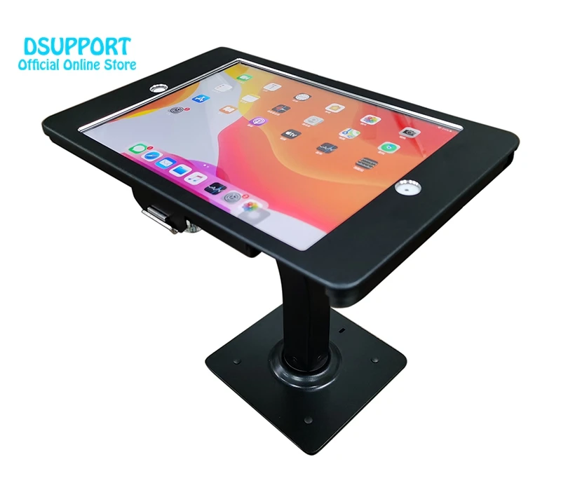 Caso apto para 10.2 polegada ipad 7/8/9 tablet pc suporte suporte de exibição quiosque bloqueio de montagem gabinete
