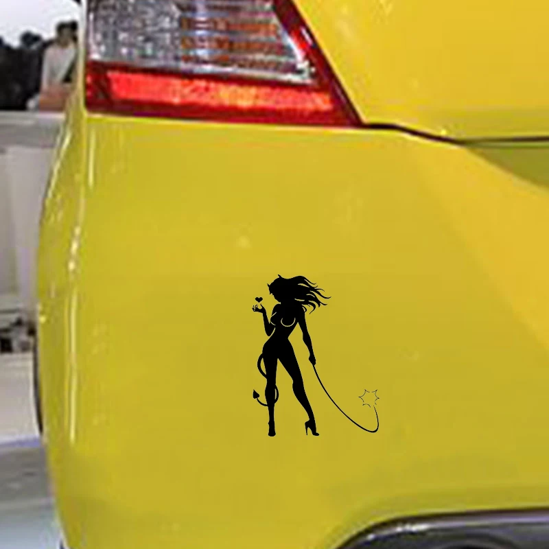 15*11.8cm SEXY GIRL CRACKING A WHIP vinyl car window decal bumper sticker Beauty Temptation Body Car Stickers Decals