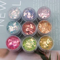 10ml Sequin Nail Art Stickers Nail Color Laser Mixed Sequin Nail Art Sequins Nail Decoration Patch Material Makeup Supplies