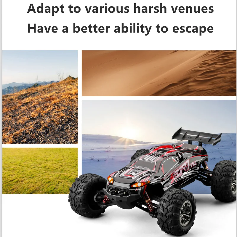 60KM/H Racing Off-Road All Terrain Four-Wheel Drive Remote Control Car 1:10 Big Feet Big Power Anti-skid RC Car Adult Kids Toy