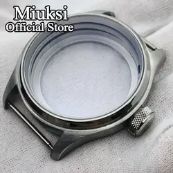 Miuksi 47mm silver brushed stainless steel case fit ETA 6497 6498 Seagull ST3600/ST3620 hand winding movement