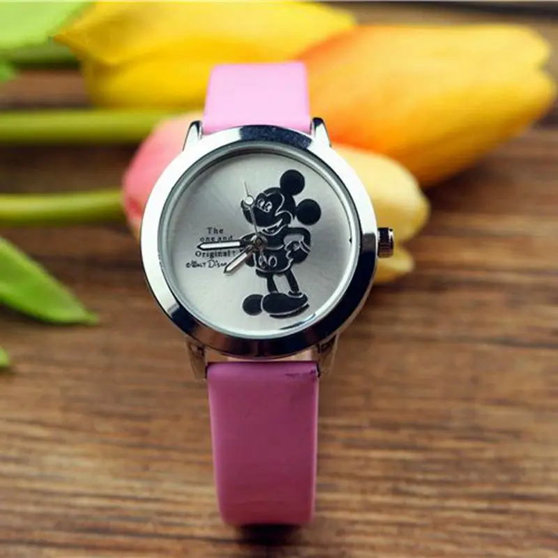 New 3D Mickey Mouse Minnie Quartz Watch Children Student Cartoon Cute Women Ladies Wristwatch Montre Pour Enfants Kinderhorloge