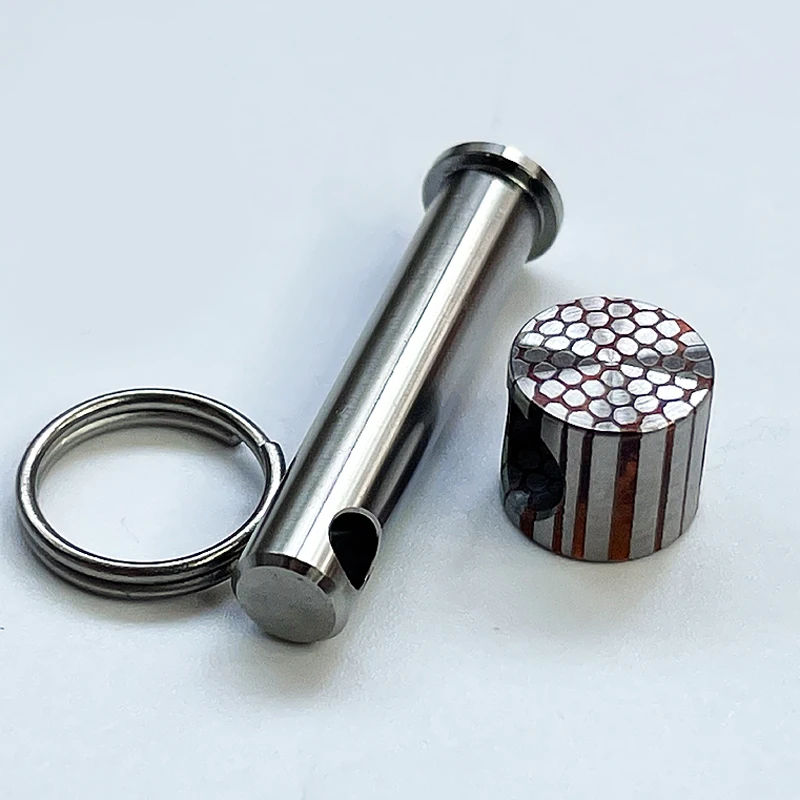 

5.2mm Big Hole Titanium Copper Pendant Cylinder Beads Titanium Alloy Paracord Rope Bead Keyring Pendant Accessory