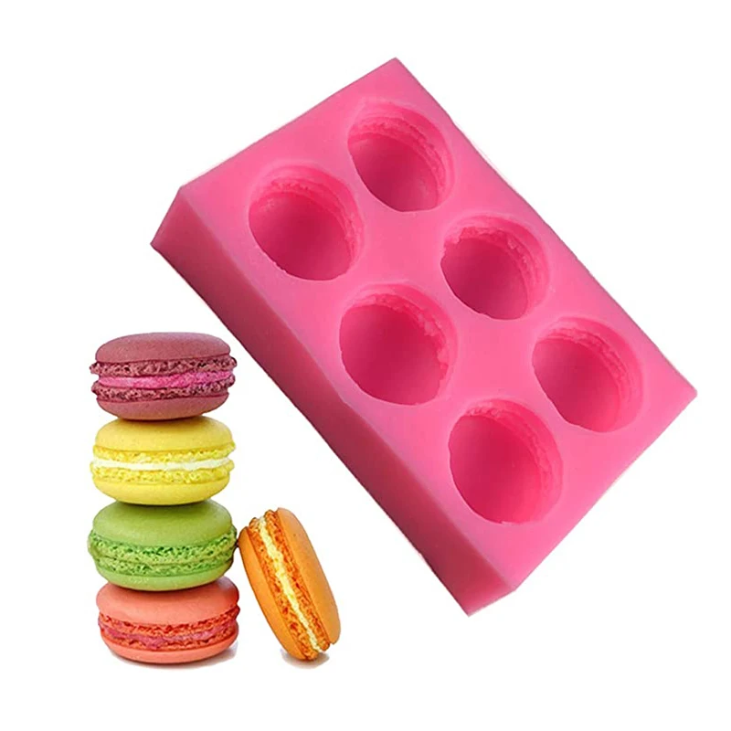 Macaron Silicone Fondant Mold 3D Macarons Candle Mould Cake Decorating Tools Cupcake Topper Chocolate Candy Soap Jelly Moule