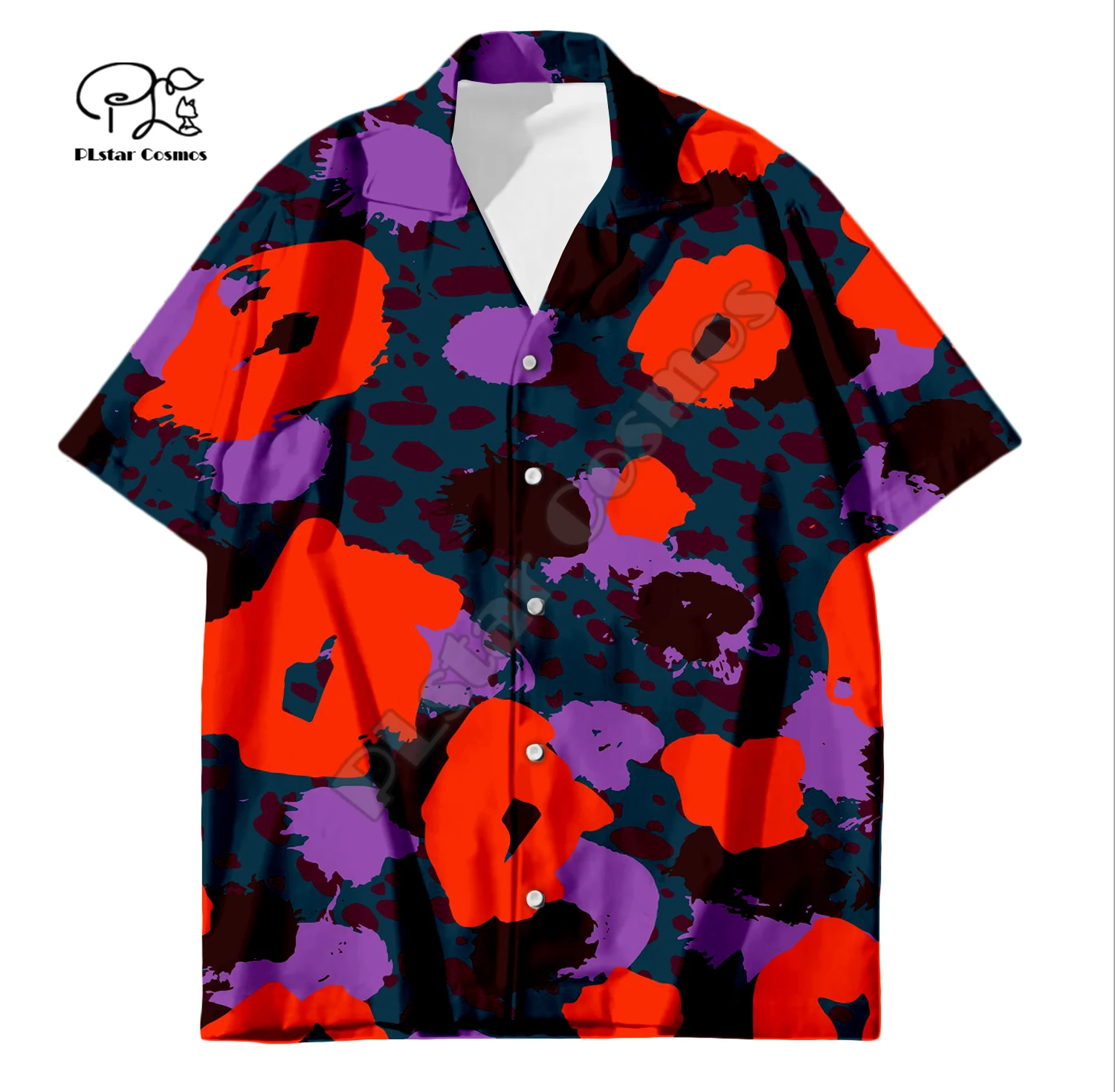 PLstar Cosmos Hawaiian Beach Shirts Fruit Food NewFashion Pullover 3DPrint Summer Funny Collar Shirt Short Sleeve Casual Tees A1