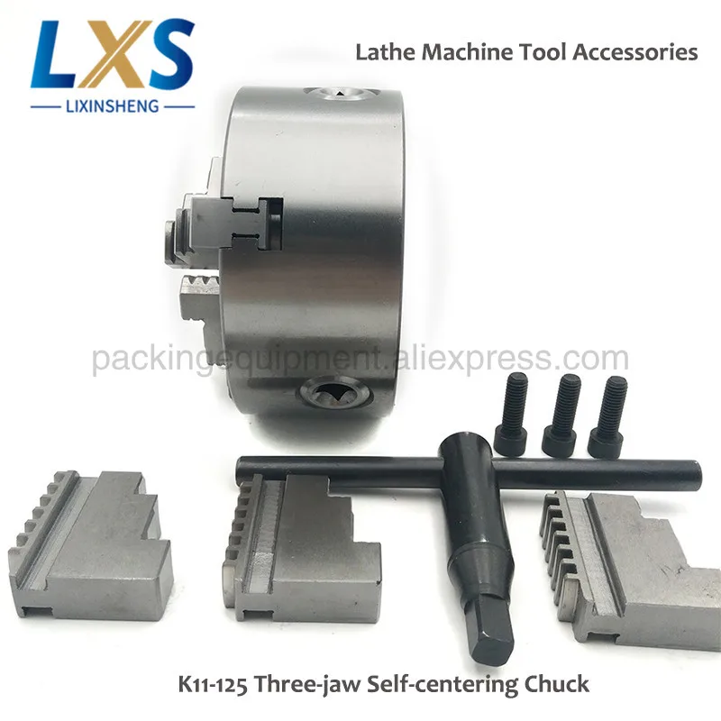 K11-125 Mandril de torno manual de 3 mandíbulas 125 mm Mandris autocentrantes SANOU de alta precisão para torno mecânico