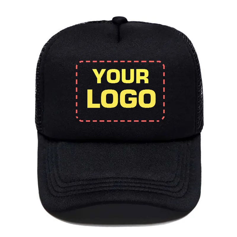 YOUR LOGO personalized customized DIY Printed Funny Women Men Unisex Parent-child Hats Mesh Visor Outdoor Sun Hat