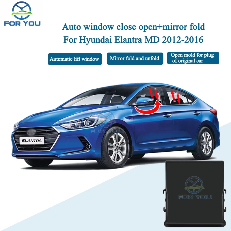 FORYOU Car Auto Window Closer Close Opener 2 By 2 + Mirror Folder For Hyundai Elantra MD 2012-2016