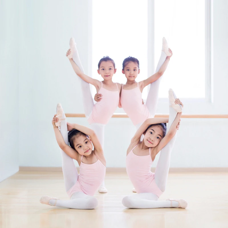 Meia calça de microfibra para dança das meninas, meias com pés cobertos sem costura para bailarina