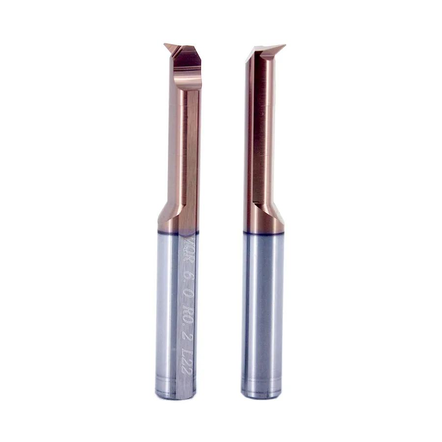 MQR-Outil d'alésage de trou intérieur antichoc en acier au tungstène, MQR4, R0.15, L10, MQR5, MQR6, R0.2, L22, micro fraise d'alésage de profilage de petit trou