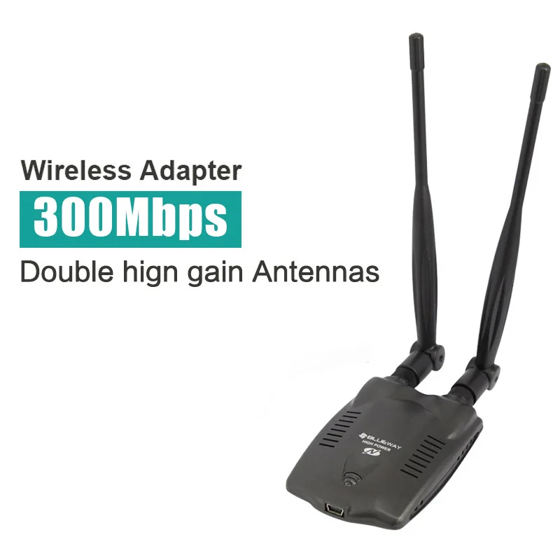 300mbps High-power Wireless Network Card PC Wireless USB Wifi Adapter Dual Antenna