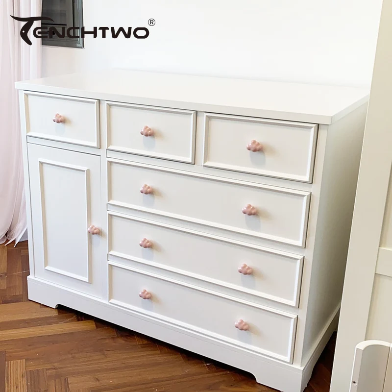 TENCHTWO Ceramic Handle Children Furniture Door Handle Cupboards Knob Wardrobe Dresser Shoe Cabinet Knobs Drawer Pulls 1pcs