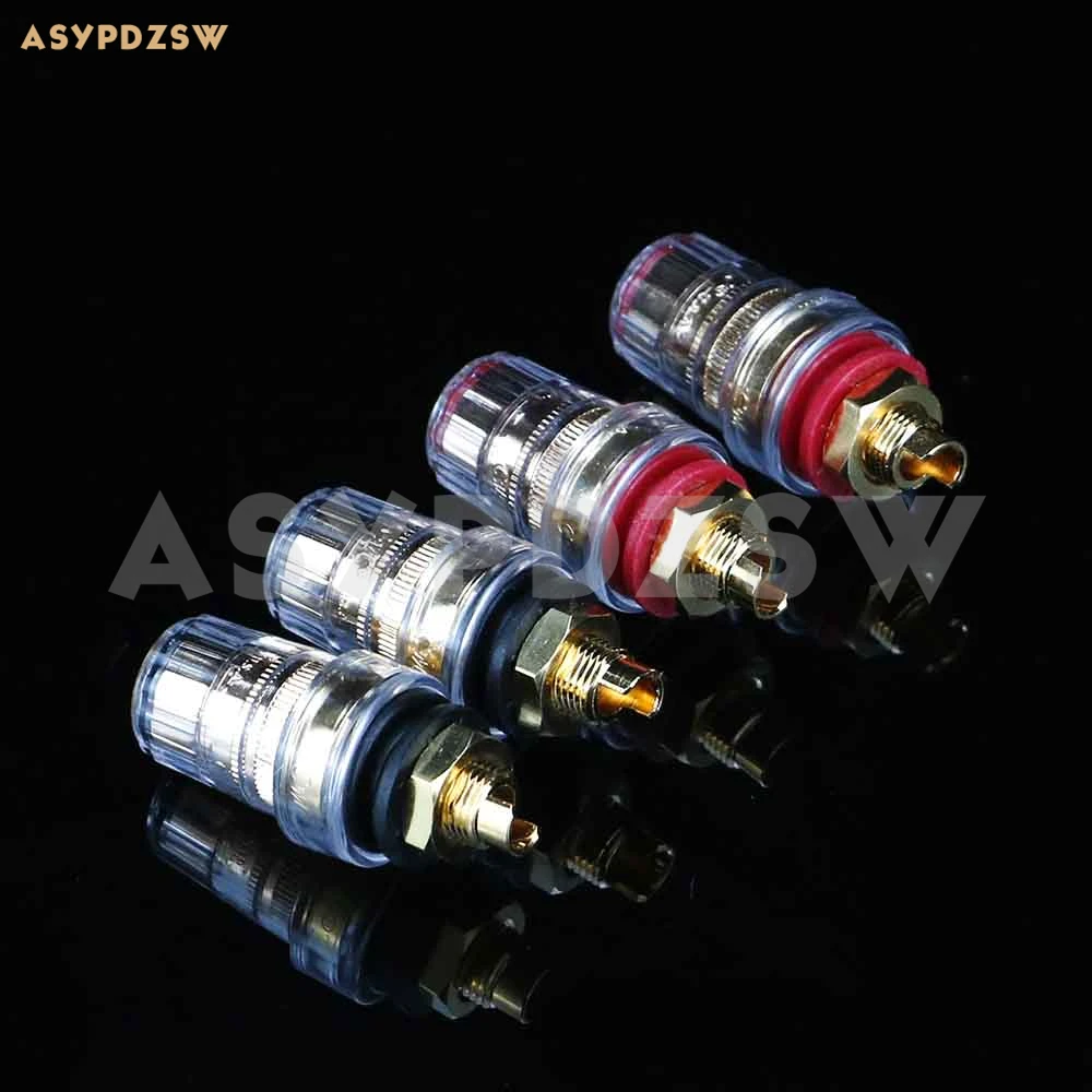 AMPLIFICADOR DE terminal de cristal chapado en oro, poste superior de altavoz, HIFI, CMC 858-S-G, 4 Uds.