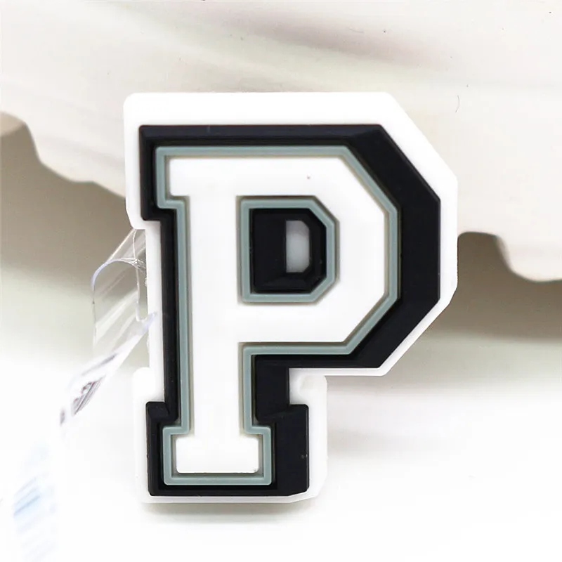 1pcs Original Alphabet PVC Shoe Charms Clog Decorations 26 Letters DIY Sandal Buckles Accessories Fit Bands Party X-mas Gifts