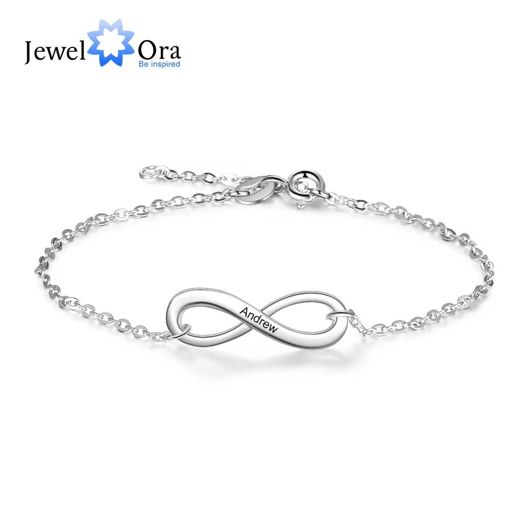 

Customized Name Bracelets for Women Personalized Infinity Link Chain Bracelets & Bangles Anniversary Gift (JewelOra BA102563)