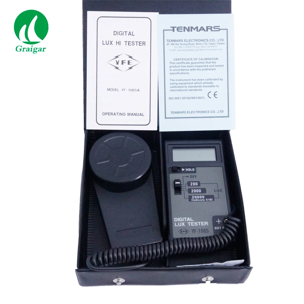 Standard TENMARS Yf1065 Digital Light Meter 99 Records Storage Length Lux Tester Luxmeter YF-1065