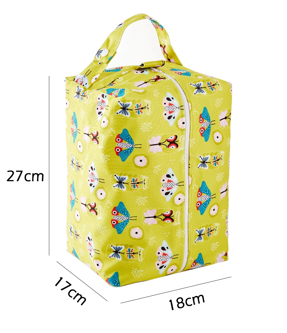 Pentole per pannolini per bambini borsa bagnata pannolino cambio passeggino Organizer appeso borsa per mummia 2 strati impermeabile PUL