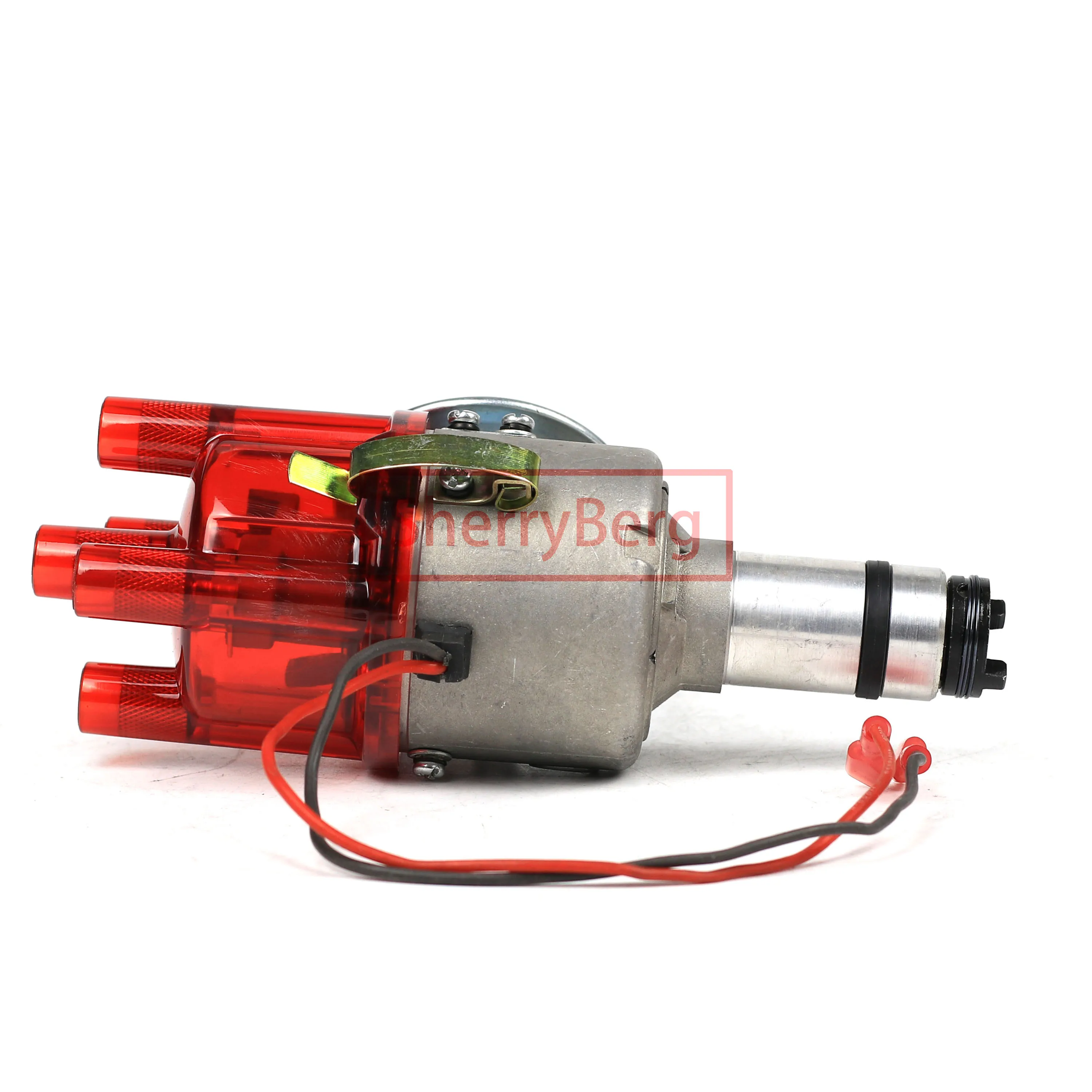 SherryBerg Complete Electrical Electronic Ignition Distributor For VOLVO Bosch B20B BLVO VACUUM ADVANCE CCW Red Transparency Cap