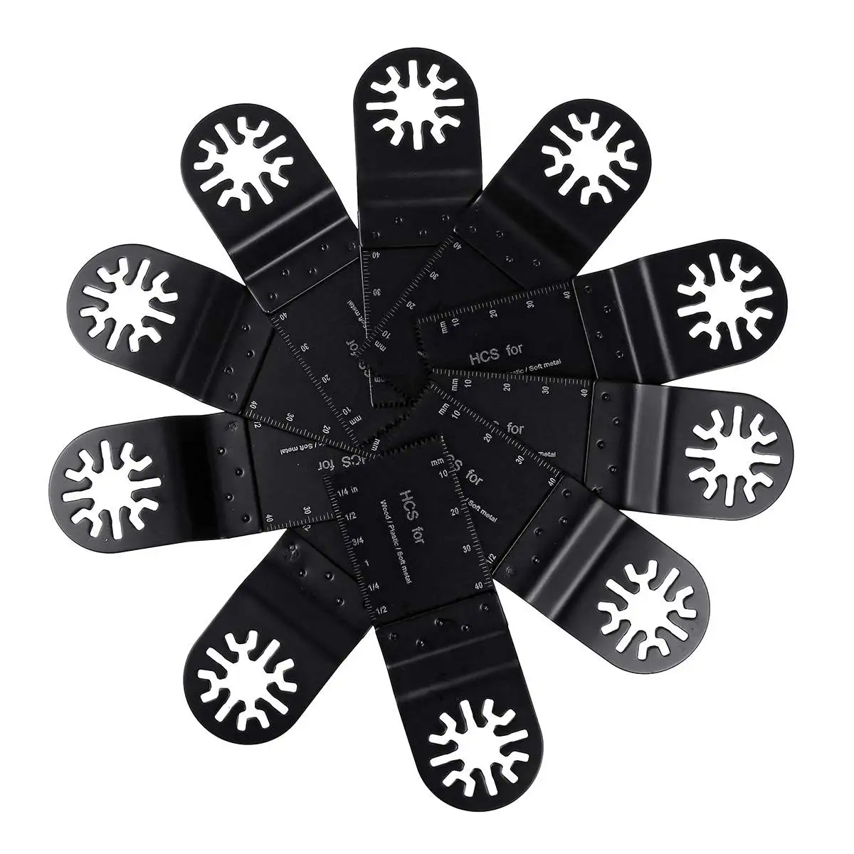 34มม.10Pcs Universal ชุดใบมีดหลายตรงขนาด Multitools ตัดไม้เลื่อยใบมีดประแจ