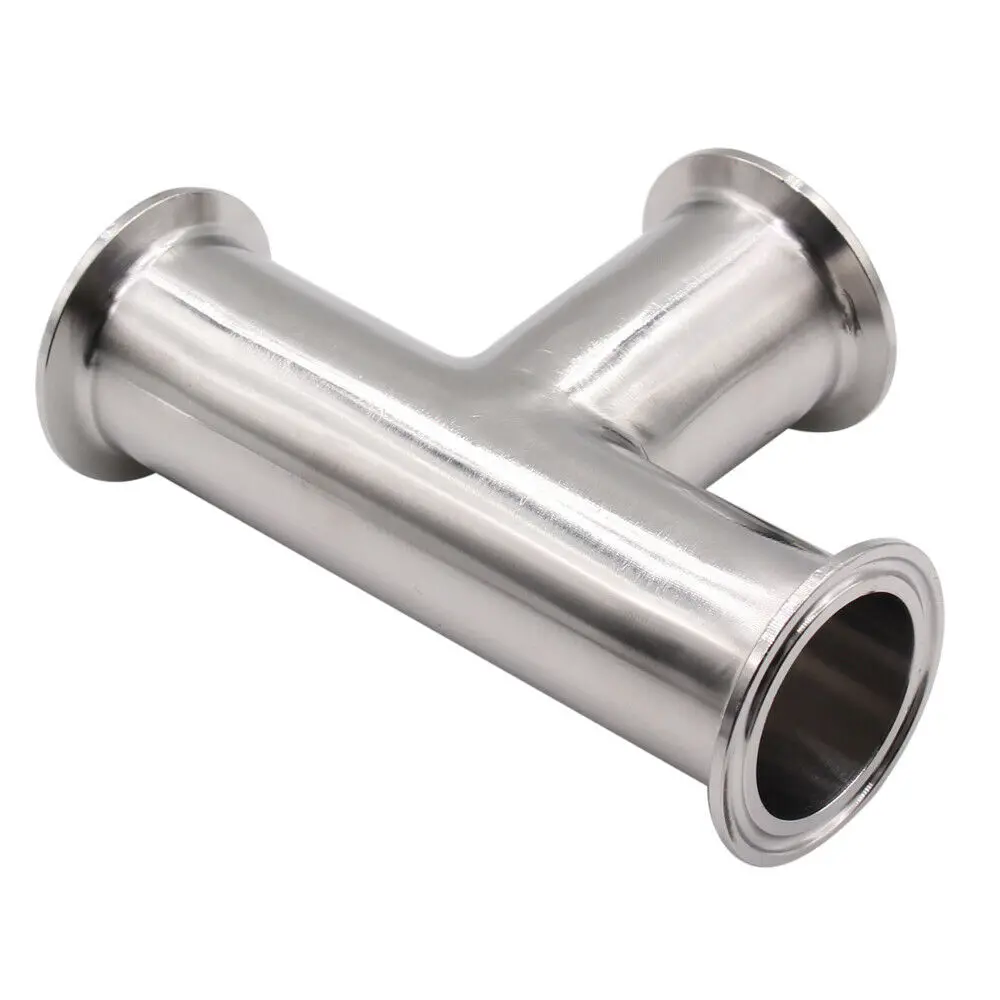 19-102mm Stainless Steel 304 Sanitary 3 Way Tee Ferrule three cross Pipe Fitting