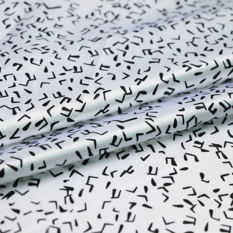 Meter glänzendes Futter, Pyjama, Robe, Hemd, Taschenmaterial, Musikdruck, Satin, Charmeuse-Stoff, Polyester, weich – Detail 22