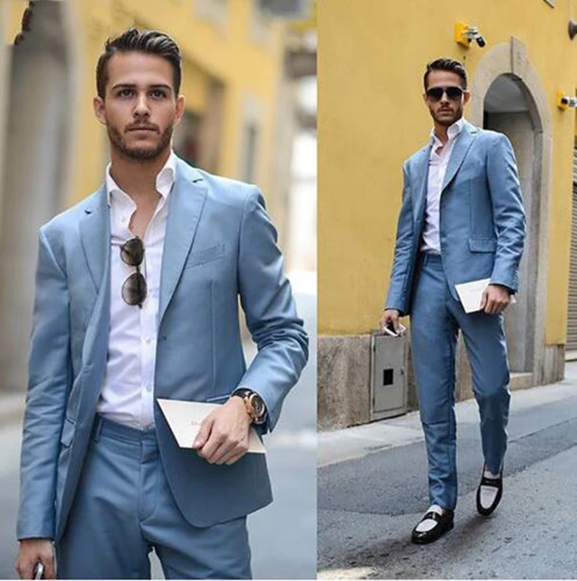 2020 Summer Men Suits Coat Pant Design Wedding Suits Breathable Casual Prom Suit 2 Pieces Costume For Wedding Blazer Pants AliExpress