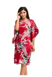 Plus Size Black Women's Summer Lounge Robe Lady New Sexy Home Dress Rayon Nightgown Large Loose Sleepwear Bathrobe Gown S002-B