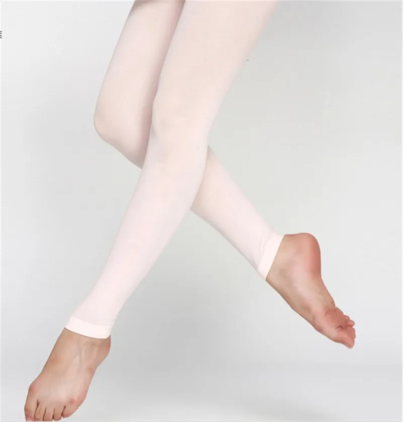 2 แพ็คเด็กคุณภาพสูงเด็กหญิงสีชมพูบัลเล่ต์เต้นรำ Tights เท้า