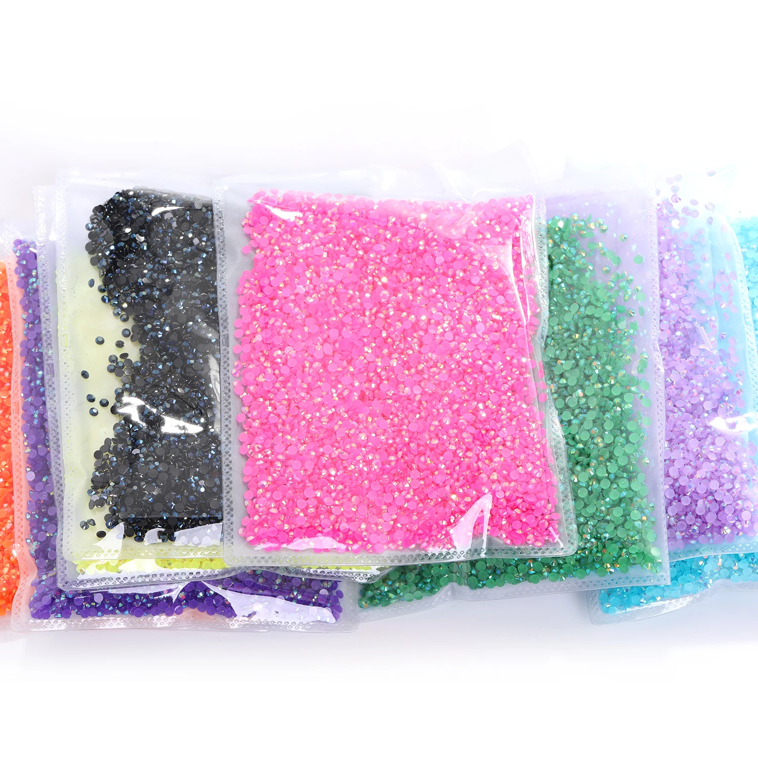 Resin Rhinestone Bulk Jelly AB Nail Art Flatback Gem For Clothes Dress Jewelry Shoe Decoration Ab Trimmings Crystals For Crafts