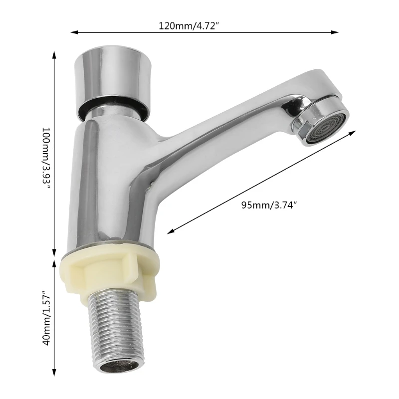 Auto Self Closing Water Saving Tap Bathroom Basin Cold Faucet Delay Push Button Water Faucet