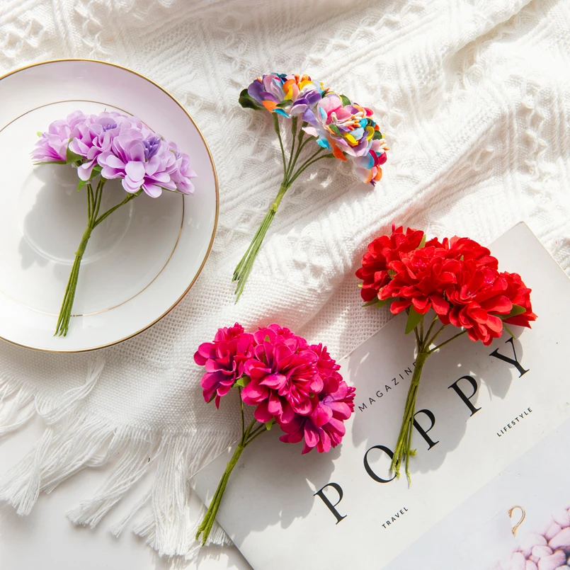 1/3 Stück Künstliche Blumensträuße mit Stielen Großhandel Hochzeit Party Weihnachtsdekoration Heim Handgemachter Kranz Geschenk Scrapbook Bastelzubehör Kunstblumen – Detail 6