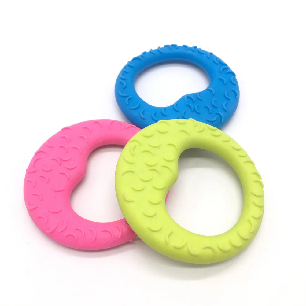 Pet SuppliesDog Bite Ring Toys Anti-bite Soft Rubber Pet Training Molar Moon Toy Puppy Dental Care Cleaning Oral Chew Toys