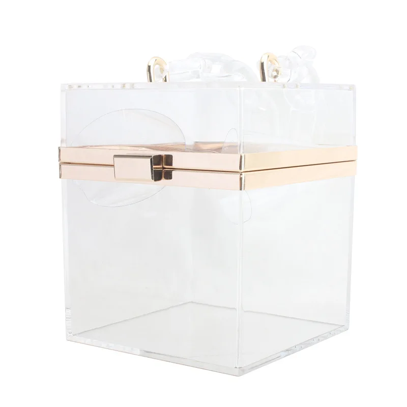 11.5x14CM 2020 Summer New Fashion Personality Transparent Acrylic Handbag Flap Bag Banquet Clutch Bag Dinner Bag a6176