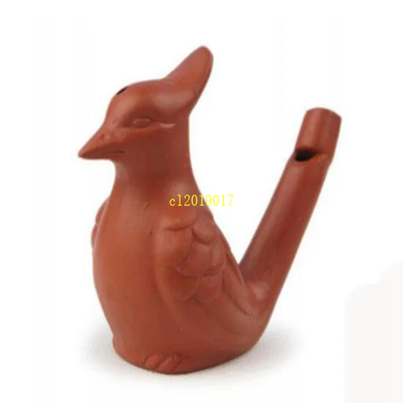 100pcs Creative Water Bird Whistle Clay Ceramic Glazed Peacock Birds Bathtime Musical Toys For Kids Home Decoration