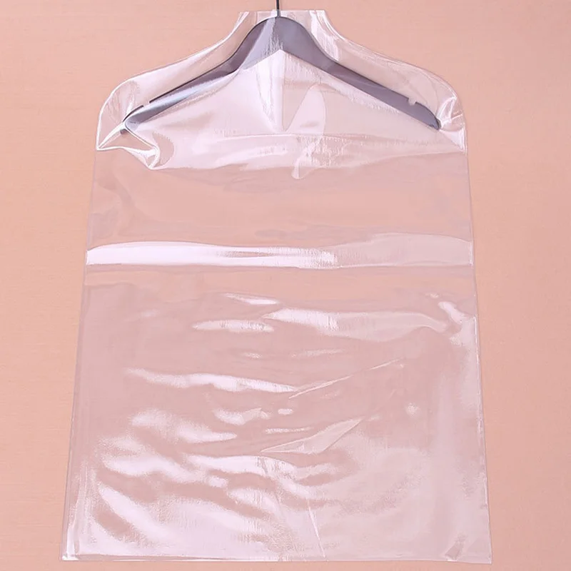 2022 1pcs/lot Transparent PVC Hanging Bag for Clothes Garment Coat Jacket Shirt Suit Dust Moisture Proof Protection Cover FC66