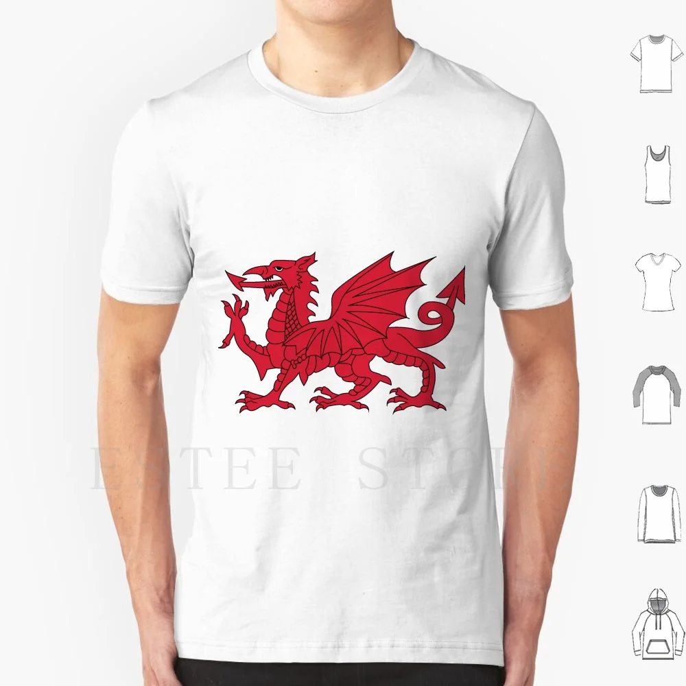 Welsh Dragon T Shirt DIY Big Size 100% Cotton Dragon Spectra Spectrum Cymru United Kingdom Cymru Am Byth Blaenau Gwent Bridgend