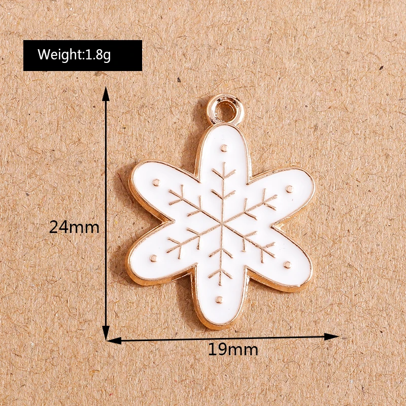 10 Stück Mix süße Emaille-Weihnachtsanhänger für die Schmuckherstellung, Weihnachtsbaum, Hirschglocke, Charms-Anhänger für Halsketten, Ohrringe, Geschenke – Detail 24