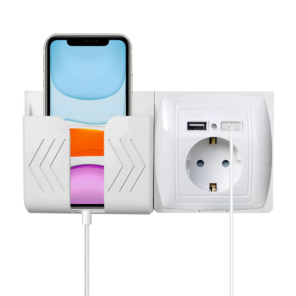 Dual USB Port Wall Charger Adapter Charging 2A Wall Charger Adapter EU Plug Socket Power Outlet White