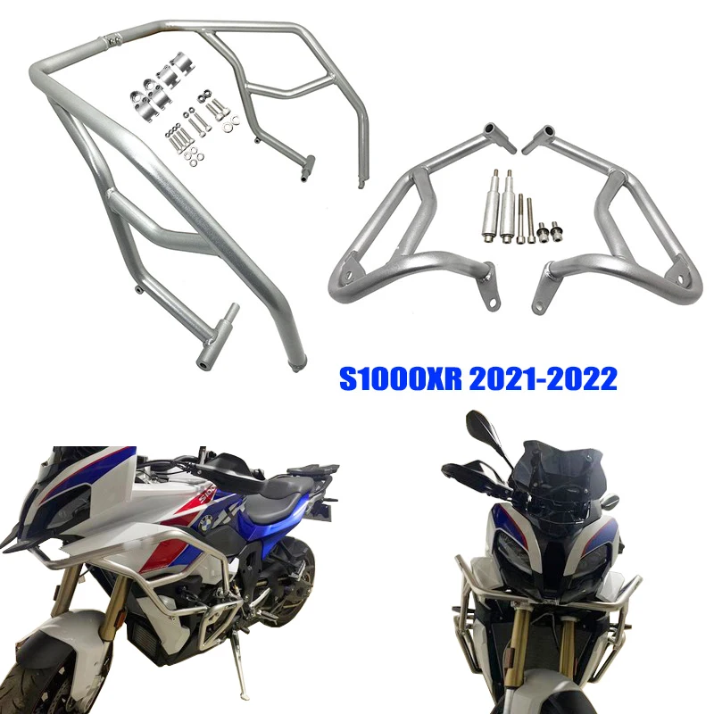 

2021 For BMW S1000XR S1000 XR S 1000XR Motorcycle Crash Bar Engine Tank Guard Cover Bumper Frame Protector Upper&Lower Bumper