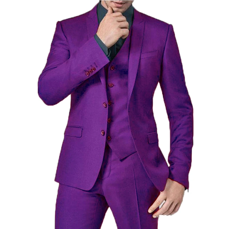 Fatos de casamento masculinos, Roupa do noivo, Terno de negócios, Vestidos de baile, Jaqueta, Calças, Colete